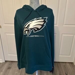 NWT Fanatics Philadelphia Eagles NFL SB Champs Green Cotton Hoodie Mens Size L